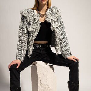 All Saints Ashley Tassel Jacket Small